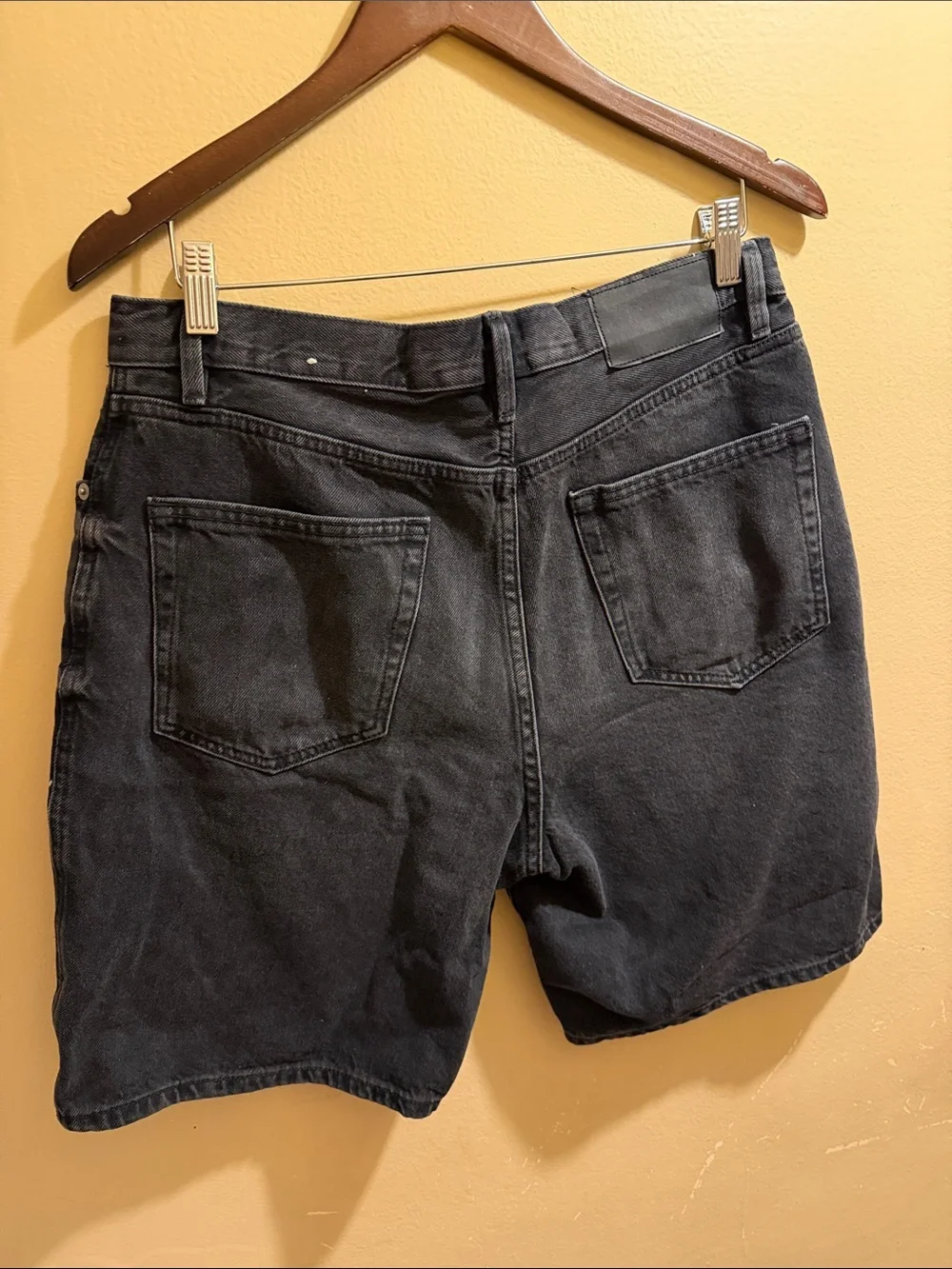 Zara Men's Blackwashed Denim Shorts